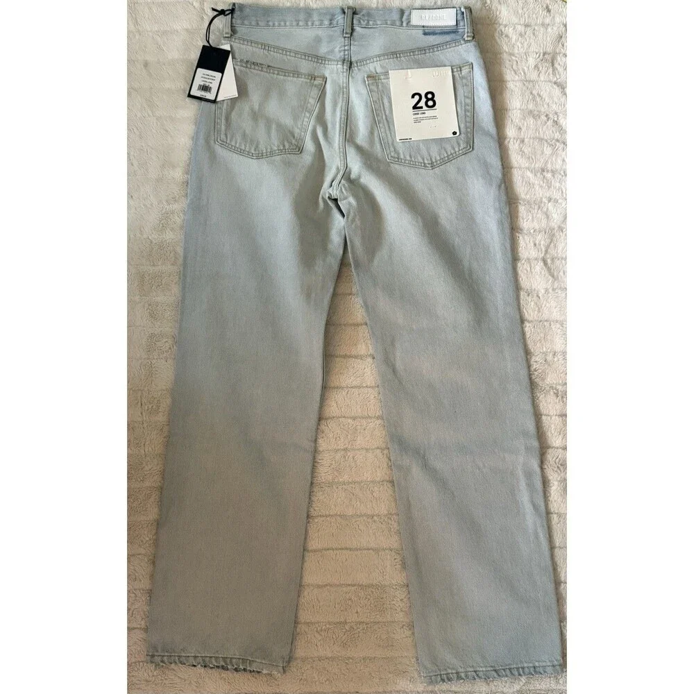 RE/DONE Loose Acqua Destroy Straight Leg Jeans Size 28 – Retail $325 NWT - Picture 5 of 10